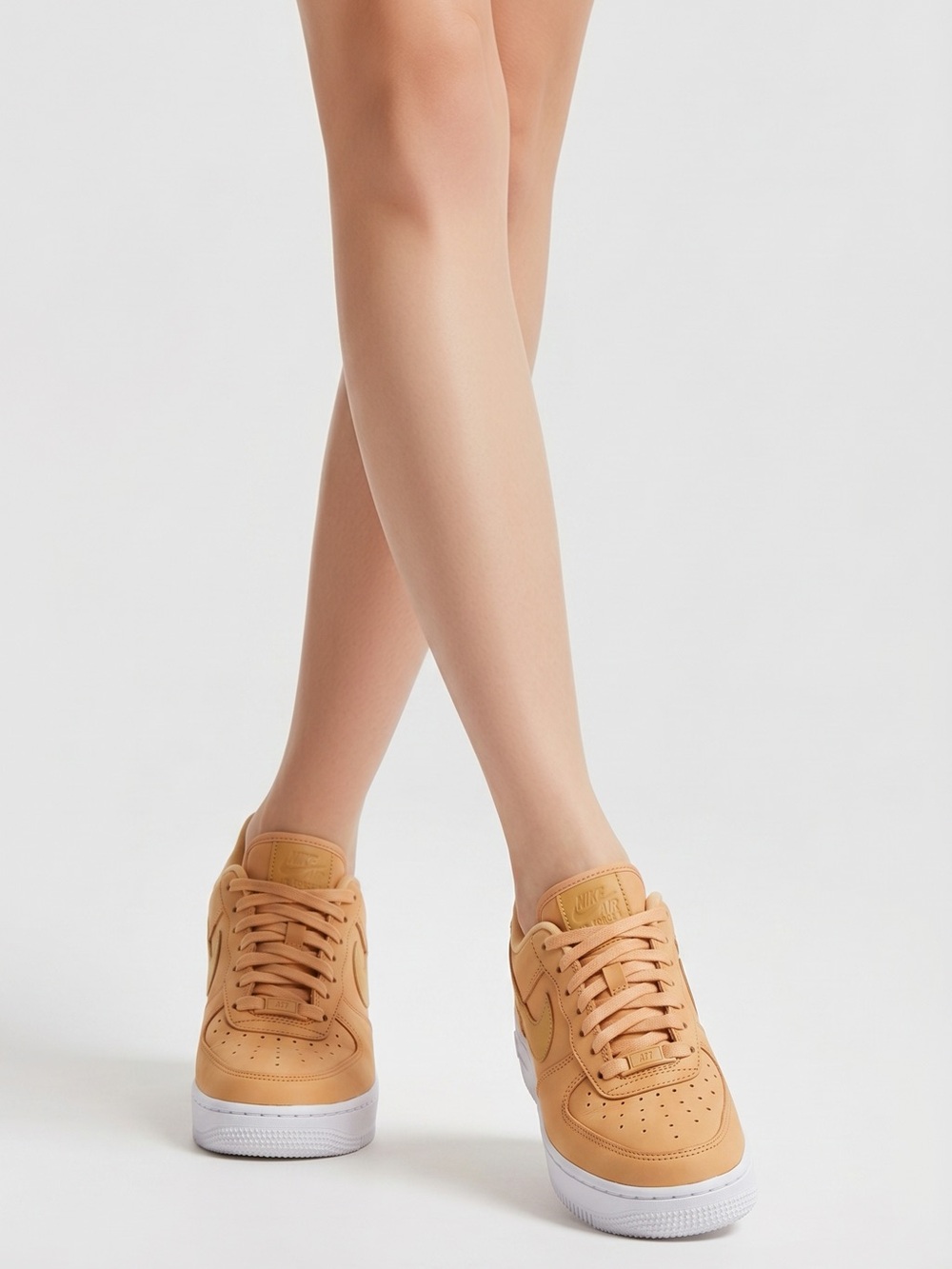 Nike Low-Top Sneakers in Tan/White - Picture 2 of 15